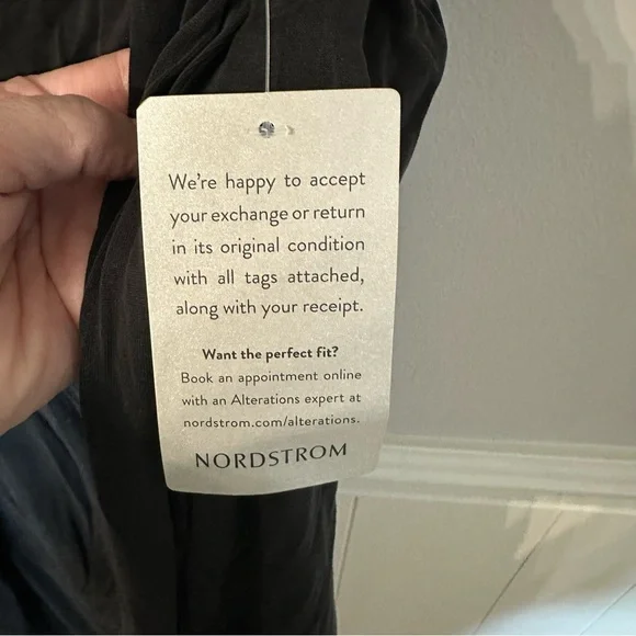 Luxely at Nordstrom Women’s River Black Cap Sleeve Draped Top Dress Sz XL NWT
